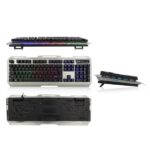 Tastiera da gioco Ewent - Illuminazione RGB - Disposizione tedesca QWERTZ DE - Struttura in metallo - 12 tasti multimediali - Cavo da 1,5 m - Colore argento/nero - immagine 5