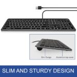 Tastiera Ewent con cavo USB - Disposizione slovena QWERTZ SI - Retroilluminazione - Tasti a basso profilo e silenziosi - Cavo da 1,5 m - Colore nero - immagine 4