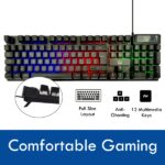 Ewent Pack Tastiera + Mouse Gaming - Illuminazione RGB - Disposizione italiana QWERTY IT - 3600 dpi - 12 tasti multimediali - Cavo da 1,5 m - Colore nero - immagine 5