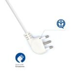 Ewent Ciabatta con 3 prese - 2 prese L + 1 presa L/F (Schuko) - Interruttore On/Off - Spina italiana piatta ad angolo - Cavo da 1,5 m - Colore bianco - immagine 5