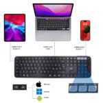 Tastiera wireless Ewent - Modalità risparmio energetico - Disposizione slovena QWERTZ SI - 1x batteria AAA (inclusa) - Portata fino a 10 m - Colore nero - immagine 3
