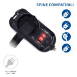 Ewent Ciabatta con 3 prese - 2 prese L + 1 presa L/F (Schuko) - Interruttore On/Off - Spina italiana piatta ad angolo - Cavo da 1,5 m - Colore nero - immagine 3