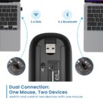 4 GHz - Bluetooth 5.1 - Ricaricabile - Luci RGB - 4 pulsanti - Batteria al litio da 500 mAh - Colore nero