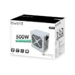 Ewent Alimentatore 500W - Ventola 12 cm - ATX V2.31 - Protezioni elettriche - 3x Molex - 3x SATA - 1x FDD - Colore grigio metallizzato - immagine 4