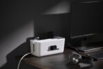 Ewent Organizer per cavi - Supporto per tablet e telefoni - Dissipazione del calore - Coperchio rimovibile - 30,7x13,5x13 cm - Colore bianco - immagine 5