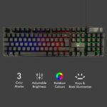 Tastiera da gioco a membrana Ewent - Illuminazione RGB - Disposizione QWERTY PT portoghese - Cavo da 1,5 m - 12 tasti multimediali - Colore nero - immagine 4