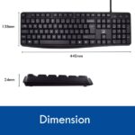 Tastiera Ewent con cavo USB - Disposizione portoghese QWERTY PT - Cavo da 1,35 m - Tasti a basso profilo e silenziosi - Colore nero - immagine 5
