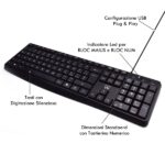 Tastiera Ewent con cavo USB - Disposizione italiana QWERTY IT - Cavo da 1,35 m - Tasti a basso profilo e silenziosi - Colore nero - immagine 4