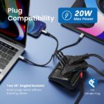 Ewent Ciabatta da tavolo a 5 prese - 2x Schuko 16A - 2x USB-A - 1x USB-C - Interruttore On/Off - Cavo da 1,5 m - Colore nero - immagine 3