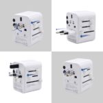 Adattatore da viaggio universale Ewent - Connettori per Europa (Schuko), USA, Regno Unito, Australia - 2xUSB-A - 3xUSB-C - Colore bianco - immagine 5