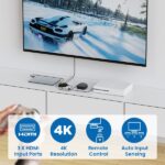 Ewent Switch Commutatore HDMI 3 in 1 - Risoluzione 4K - Telecomando - Cavo di alimentazione e IR inclusi - Colore nero - immagine 3