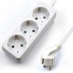 5 m - Presa Schuko piatta ad angolo - Colore bianco