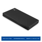 5" SATA - USB 3.2 Gen1 - Alluminio - Cavo da 60 cm - Indicatore LED - Colore nero