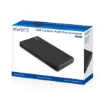 Ewent Custodia esterna per HDD/SSD da 2,5" SATA - USB 3.2 Gen1 - Alluminio - Cavo da 60 cm - Indicatore LED - Colore nero - immagine 5