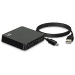 Ewent Duplicatore HDMI 1x2 - Risoluzione 4K a 30Hz - Cavo di alimentazione da 80 cm incluso - Indicatore LED - Colore nero - immagine 4