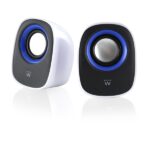 Ewent Altoparlanti stereo da tavolo - Alimentazione USB - Controllo del volume - Jack da 3,5 mm - Colore bianco/nero - immagine 3
