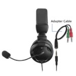 Cuffie stereo Ewent con padiglioni auricolari - Microfono integrato - Controllo del volume - Cavo da 1,85 m - Colore nero - immagine 5