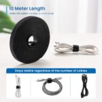 Ewent Hoop and Loop Nastro organizzatore cavi in nylon - Fissaggio in velcro - 10 m - 15 mm - Colore nero - immagine 5