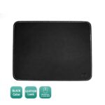 Tappetino per mouse Ewent - Rigido - Pelle sintetica - Base in gomma - 220x180x3 mm - Colore nero - immagine 3