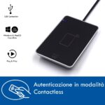 Ewent Lettori di carte intelligenti DNIe e NFC - Cavo da 0,6 m - Senza contatto - Colore nero - immagine 3