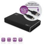 Ewent Custodia esterna per HDD/SSD - USB-C 3.2 Gen2 - Alluminio - SSD/HDD da 2,5" - Colore nero - immagine 3