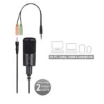 Microfono multimediale Ewent - Cancellazione del rumore - Jack da 3,5 mm - Cavo da 2 m - Colore nero - immagine 3