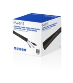 Ewent Manicotto organizzatore cavi in poliestere - Chiusura in velcro - 2 m - 100 mm - Colore nero - immagine 2