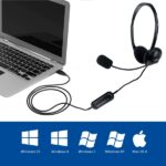 Cuffie stereo USB Ewent - Microfono integrato - Cavo da 2,1 m - Colore nero - immagine 5