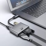 Ewent Hub 4 in 1 - HDMI - VGA - USB 3.2 Gen1 - USB-C PD 60W - Colore alluminio - immagine 2