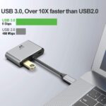 Ewent Hub 4 in 1 - HDMI - VGA - USB 3.2 Gen1 - USB-C PD 60W - Colore alluminio - immagine 4