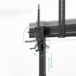 Tooq Aquiles Supporto da pavimento per schermi interattivi/TV da 60 a 100" - Vassoio multiuso - Peso max. 120 kg - Altezza e inclinazione regolabili - Sollevamento con manovella - Ruote - Colore nero - immagine 4