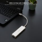 Nanocavo Hub USB 3.0 4xUSB3.0. USB-A/M-USB 3.0/H - Alluminio - 18 cm - Colore grigio - immagine 3