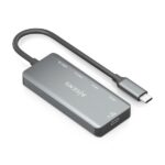 Hub USB-C 3.1 Aisens - USB-C PD 100 W/2xUSB-C/2xUSB-A 2.0 - 15 cm - Colore grigio - immagine 2
