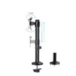 rotazione e inclinazione regolabili - Gestione dei cavi - Peso massimo 8 kg - VESA 100X100 mm - Colore nero