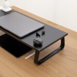 Tooq TQMR111 Supporto elevatore per monitor o laptop - Legno - Peso max. 20 kg - Colore nero - immagine 3