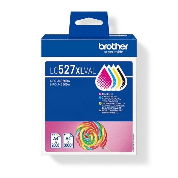 Brother LC527XL Confezione da 4 cartucce d'inchiostro originali - LC527XLVAL Brother LC527XL Confezione da 4 cartucce d'inchiostro originali - LC527XLVAL