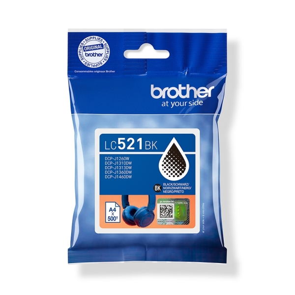 Brother LC521 Nero Cartuccia d'inchiostro originale - LC521BK Brother LC521 Nero Cartuccia d'inchiostro originale - LC521BK