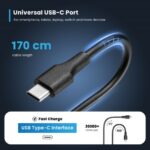 Ewent Caricabatterie universale per laptop da 90 W - USB-C - Power Delivery - Gestione intelligente della corrente - Colore nero - immagine 3