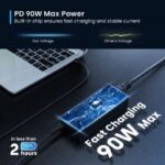 Ewent Caricabatterie universale per laptop da 90 W - USB-C - Power Delivery - Gestione intelligente della corrente - Colore nero - immagine 4