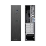 Coolbox T370-BZ Slim Case Tower MicroATX - Dimensioni disco supportate 2,5" - USB-A 3.2 Gen1, USB-C 3.2 Gen1 e Audio HD - Alimentatore 300W - Colore nero - immagine 4