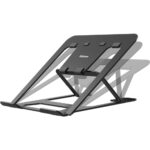 Fellowes Alumia Rialzo per laptop fino a 15" - 6 regolazioni di altezza - Realizzato in alluminio - Base antiscivolo - Colore nero - immagine 2