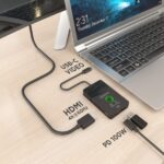 Aisens USB-C Dock - USB-C a 1xHDMI 1080P@60Hz Wireless - 1xHDMI 4K60Hz - 2xUSB-C - 1xUSB-C PD 100W - 1xUSB-A - 20cm - Colore Nero - immagine 5