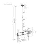 Aisens Supporto a soffitto Pro girevole - inclinabile, estensibile e livellabile - Da 50" a 100" - Peso massimo 80 kg - VESA massimo 800x600 - Colore nero - immagine 5