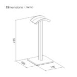 Aisens Supporto universale per cuffie - Base solida e stabile - Colore nero - immagine 5