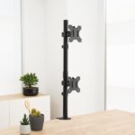 Tooq Supporto da tavolo per 2 monitor verticali da 13"-32" - Girevole e inclinabile - Peso max 8 kg x braccio - VESA 100x100 mm - immagine 3