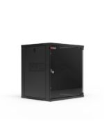 WP RWA-12604-B Armadio a muro 12U - Porta in vetro - Serratura di sicurezza - 540x450x580 mm - Colore nero - immagine 3