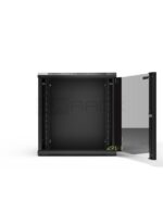 WP RWA-12606-B Armadio a muro 12U - Porta in vetro - Serratura di sicurezza - 540x600x580 mm - Colore nero - immagine 4