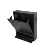 WP RWN-02601-B Armadio verticale a parete 4U - Serratura di sicurezza con chiave tubolare - 600x150x750mm - Colore nero - immagine 3
