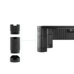 Tooq Supporto elevatore per monitor o laptop - Cassetto di grande capacità - Cuscinetti antiscivolo - Regolazione dell'altezza - Peso max. 20 kg - Colore nero - immagine 2