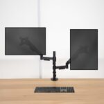 Tooq Supporto da tavolo con bracci articolati per 2 monitor da 17"-32" - Regolabile in altezza, girevole e inclinabile - Gestione dei cavi - Peso massimo 9 kg per braccio - VESA 100x100 mm - immagine 5